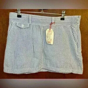 Red Camel Blue & White Striped Cotton Skirt